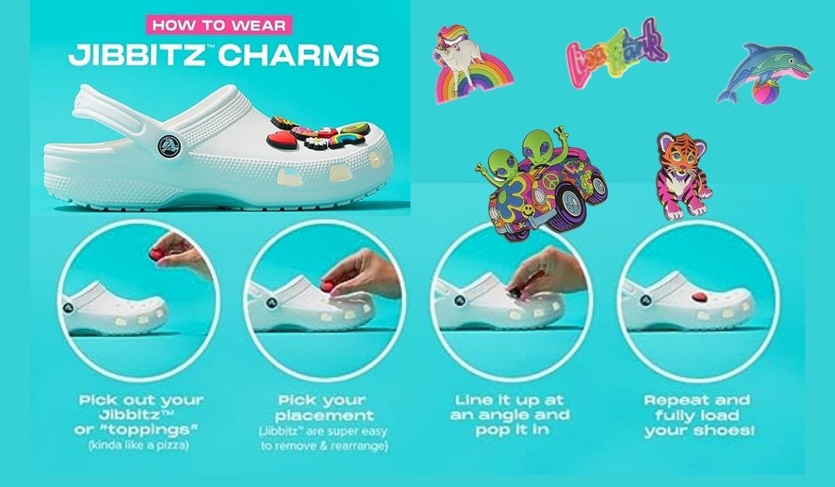 How to wear Jibbitz Charms Lisa Frank Crocs style