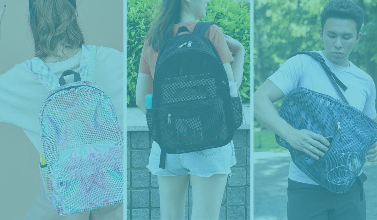 3 Styles of Mesh Backpacks for easy viewing
