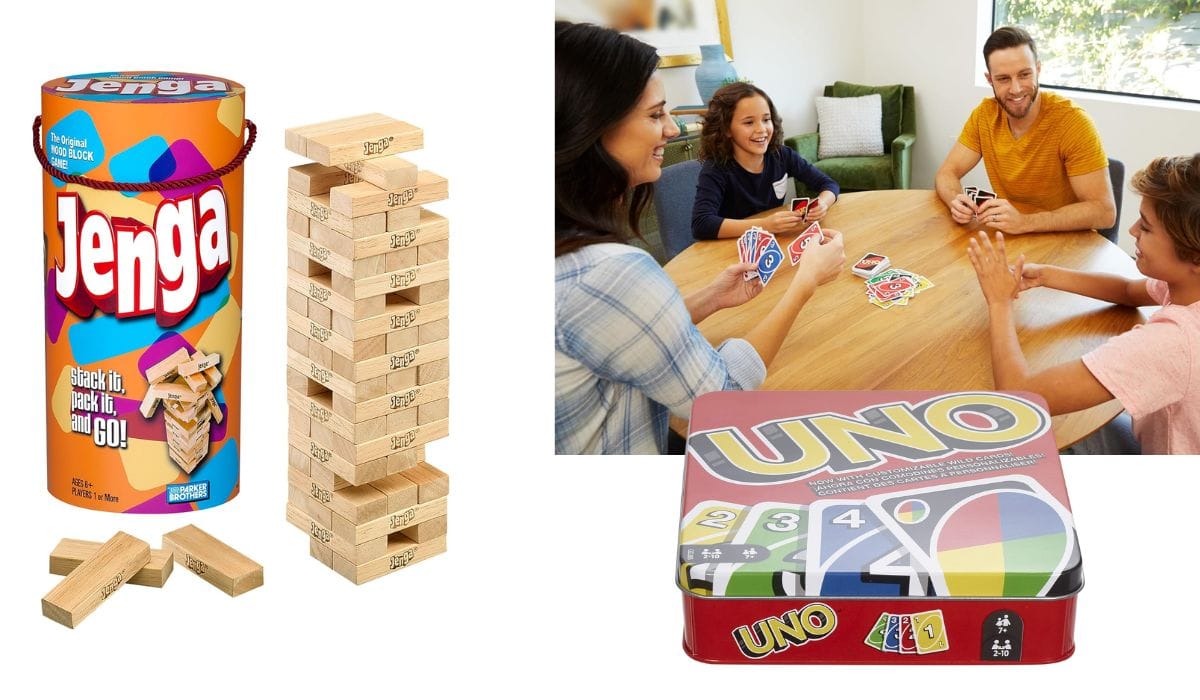 Favorite Indoor Games for Home and Cottage: Jenga and UNO