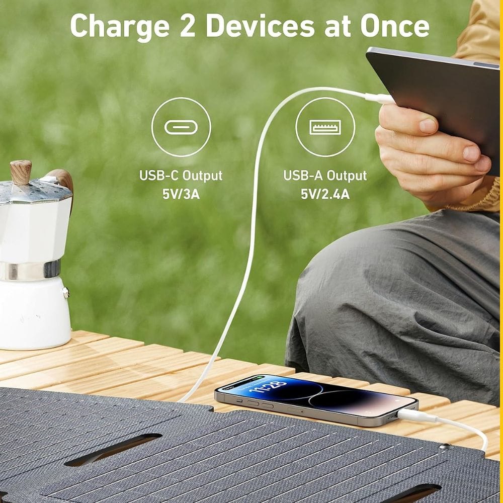 ANKER dual solar powered charger