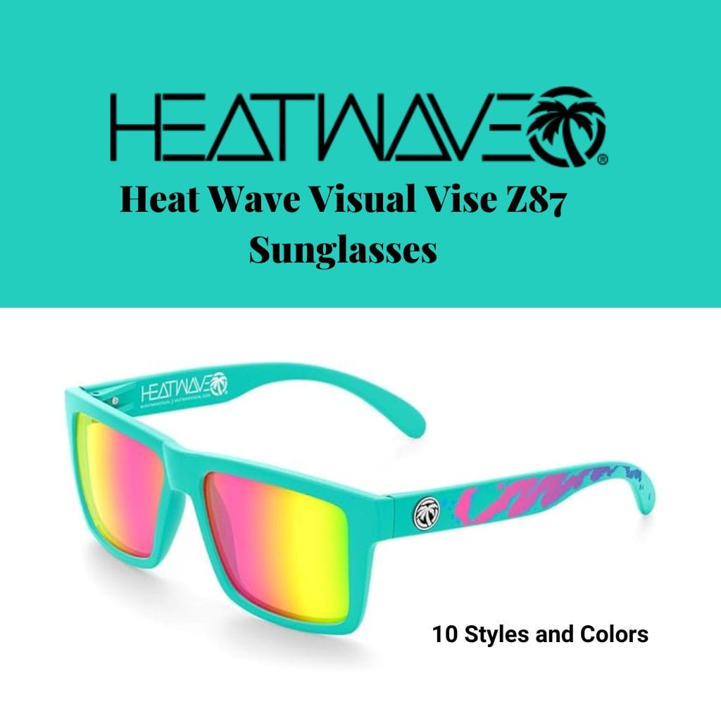 Teal and Multi-Color Lens Heat Wave Visual Vise Sunglasses